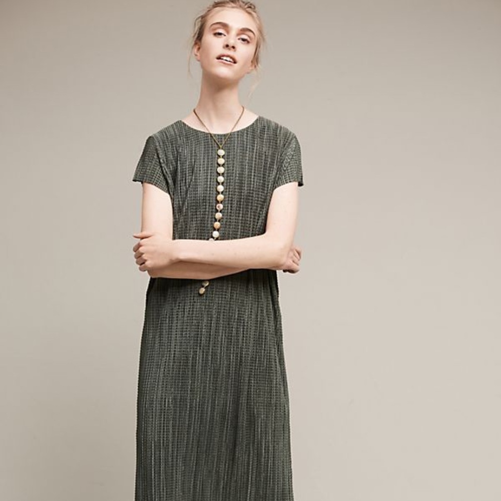 Anthropologie Textured Renaissance Midi Dress